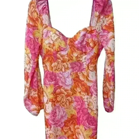 Steve Madden - Nicole Printed Sweetheart-Neck Mini Dress size 4 - Picture 5 of 8